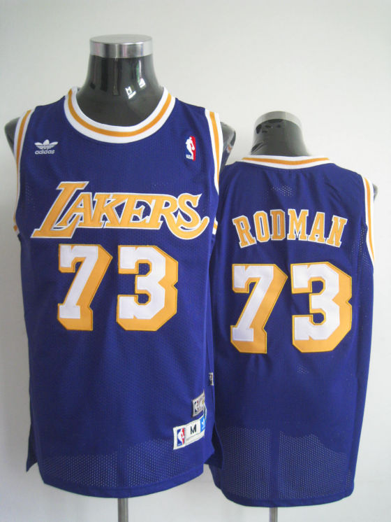  NBA Los Angeles Lakers 73 Dennis Rodman Swingman Purple Throwback Jersey